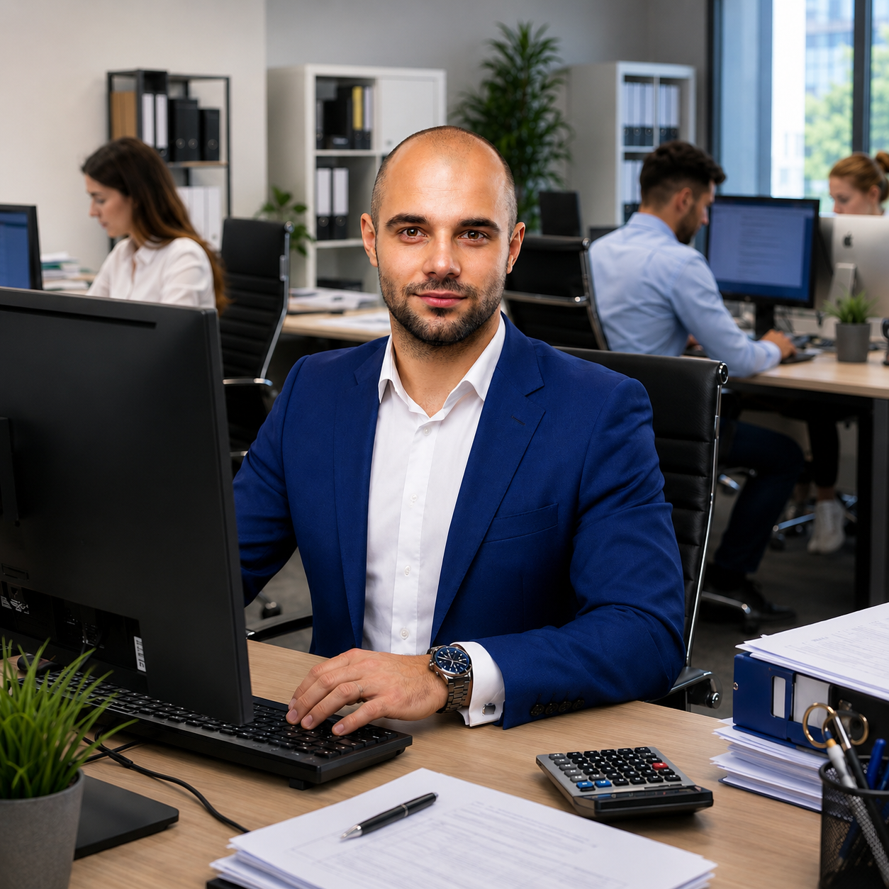 Patryk Borzęcki w biurze księgowym BPxS